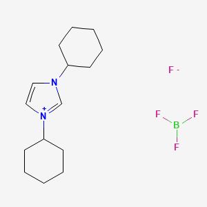 molecular formula C15H25BF4N2 B8100553 1,3-Dicyclohexylimidazol-1-ium;trifluoroborane;fluoride 