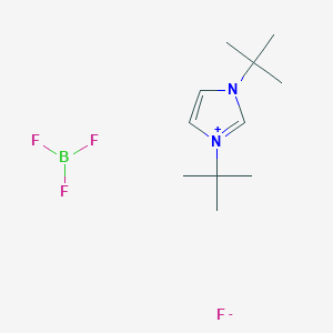 molecular formula C11H21BF4N2 B8100557 1,3-Ditert-butylimidazol-1-ium;trifluoroborane;fluoride 