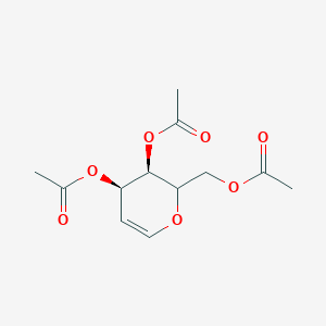 molecular formula C12H16O7 B8100558 [(3R,4R)-3,4-diacetyloxy-3,4-dihydro-2H-pyran-2-yl]methyl acetate 