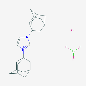 molecular formula C23H33BF4N2 B8100584 1,3-Bis(1-adamantyl)imidazol-1-ium;trifluoroborane;fluoride 