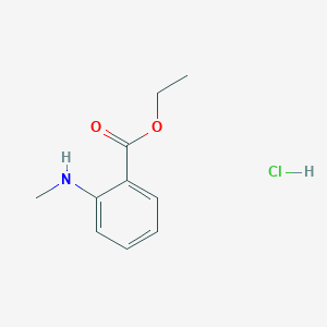 molecular formula C10H14ClNO2 B8100656 Ethyl 2-(methylamino)benzoate hydrochloride 