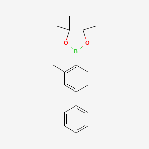 molecular formula C19H23BO2 B8100661 4,4,5,5-Tetramethyl-2-(2-methyl-4-phenylphenyl)-1,3,2-dioxaborolane 
