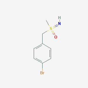 molecular formula C8H10BrNOS B8100677 [(4-Bromophenyl)methyl](imino)methyl-lambda6-sulfanone 