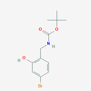 molecular formula C12H16BrNO3 B8100691 Tert-butyl (4-bromo-2-hydroxybenzyl)carbamate 