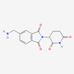 molecular formula C14H13N3O4 B8100770 5-(Aminomethyl)-2-(2,6-dioxopiperidin-3-yl)isoindoline-1,3-dione 