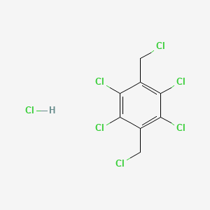 molecular formula C8H5Cl7 B8100785 1,2,4,5-Tetrachloro-3,6-bis(chloromethyl)benzene;hydrochloride 