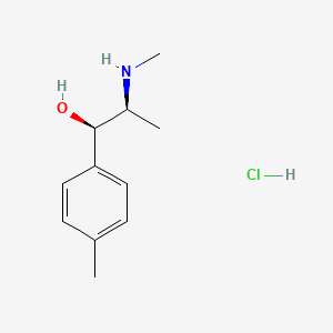 molecular formula C11H18ClNO B8100841 4-methyl-alpha-[(1R)-1-(methylamino)ethyl]-benzenemethanol,monohydrochloride 