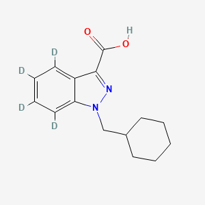 molecular formula C15H18N2O2 B8100852 1-(cyclohexylmethyl)-1H-indazole-3-carboxylic-d4acid 