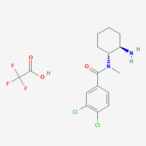 molecular formula C16H19Cl2F3N2O3 B8100881 trans-N-2-(aminocyclohexyl)-3,4-dichloro-N-methylbenzamide2,2,2-trifluoroacetate 