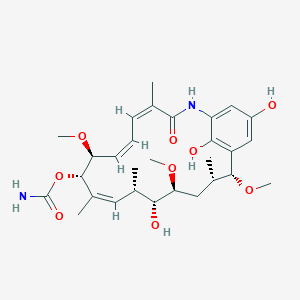 molecular formula C29H42N2O9 B8100900 18,21-didehydro-17-demethoxy-18,21-dideoxo-18,21-dihydroxy-15R-methoxy-geldanamycin 