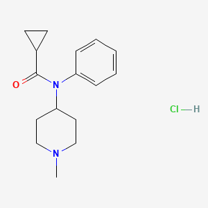 molecular formula C16H23ClN2O B8100909 N-(1-methylpiperidin-4-yl)-N-phenylcyclopropanecarboxamide,monohydrochloride CAS No. 2703474-67-1