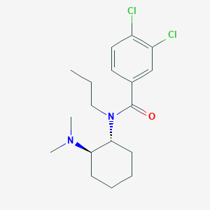 molecular formula C18H26Cl2N2O B8100935 trans-3,4-dichloro-N-2-((dimethylamino)cyclohexyl)-N-propylbenzamide CAS No. 2749433-76-7