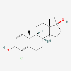 molecular formula C20H29ClO2 B8100951 (8R,9S,10R,13S,14S,17S)-4-chloro-10,13,17-trimethyl-6,7,8,9,10,11,12,13,14,15,16,17-dodecahydro-3H-cyclopenta[a]phenanthrene-3,17-diol 