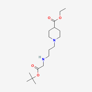molecular formula C17H32N2O4 B8100959 1-(3-(Tert-butoxycarbonylmethylamino)propyl)piperidine-4-carboxylic acid ethyl ester 