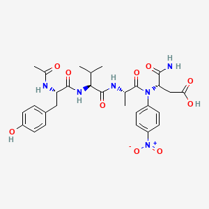 molecular formula C29H36N6O10 B8101015 L-alpha-Asparagine, N-acetyl-L-tyrosyl-L-valyl-L-alanyl-N-(4-nitrophenyl)- 