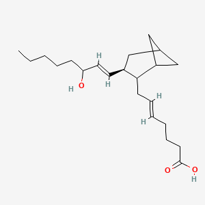 molecular formula C22H36O3 B8101138 (E)-7-[(3R)-3-[(E)-3-hydroxyoct-1-enyl]-2-bicyclo[3.1.1]heptanyl]hept-5-enoic acid 