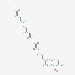 molecular formula C33H54O2 B8101288 6-[(5E,9E,13E,17E)-3,11-dimethylicosa-5,9,13,17-tetraenyl]-7-methyl-1,2,3,4,4a,5,6,8a-octahydronaphthalene-1,2-diol 