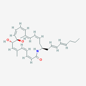 molecular formula C29H39NO3 B8101391 (3Z,5Z,7Z,9S,10R,11Z,13Z,15Z,17Z,20R)-9,10-dihydroxy-7,15-dimethyl-20-[(2E,4E)-octa-2,4-dienyl]-1-azacycloicosa-3,5,7,11,13,15,17-heptaen-2-one 