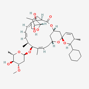 (1'R,2R,3S,4'S,6S,8'R,10'Z,12'S,13'S,14'Z,16'Z,20'R,21'R,24'S)-2-cyclohexyl-21',24'-dihydroxy-12'-[(2R,4S,5S,6S)-5-hydroxy-4-methoxy-6-methyloxan-2-yl]oxy-3,11',13',22'-tetramethylspiro[2,3-dihydropyran-6,6'-3,7,19-trioxatetracyclo[15.6.1.14,8.020,24]pentacosa-10,14,16,22-tetraene]-2'-one
