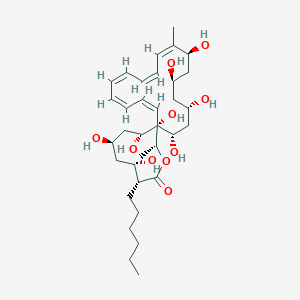molecular formula C35H58O10 B8101545 (3R,4S,6S,8S,10R,12R,14R,16S,17Z,19Z,21Z,23Z,25Z,27S,28R)-3-hexyl-4,6,8,10,12,14,16,27-octahydroxy-17,28-dimethyl-1-oxacyclooctacosa-17,19,21,23,25-pentaen-2-one 