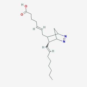molecular formula C20H32N2O2 B8101596 (E)-7-[(6R)-6-[(E)-oct-1-enyl]-2,3-diazabicyclo[2.2.1]hept-2-en-5-yl]hept-5-enoic acid 