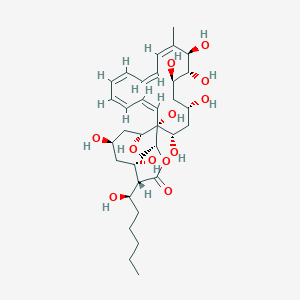molecular formula C35H58O12 B8101616 (3R,4S,6S,8S,10R,12R,14R,15R,16R,17Z,19Z,21Z,23Z,25Z,27S,28R)-4,6,8,10,12,14,15,16,27-nonahydroxy-3-[(1R)-1-hydroxyhexyl]-17,28-dimethyl-1-oxacyclooctacosa-17,19,21,23,25-pentaen-2-one 