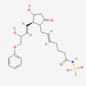 molecular formula C23H31NO7S B8101725 (E)-7-[(2R)-3-hydroxy-2-[(E)-3-hydroxy-4-phenoxybut-1-enyl]-5-oxocyclopentyl]-N-methylsulfonylhept-5-enamide 