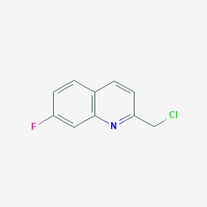 molecular formula C10H7ClFN B8101766 2-(Chloromethyl)-7-fluoroquinoline 