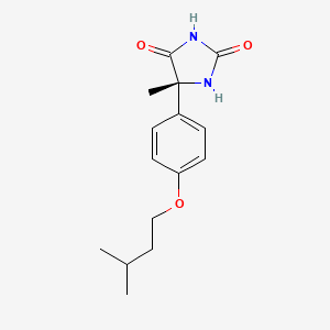 molecular formula C15H20N2O3 B8101822 (5r)-5-Methyl-5-[4-(3-methylbutoxy)phenyl]imidazolidine-2,4-dione 