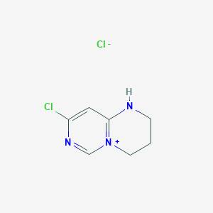 molecular formula C7H9Cl2N3 B8101931 8-Chloro-1,2,3,4-tetrahydropyrimido[1,2-c]pyrimidin-5-ium;chloride 