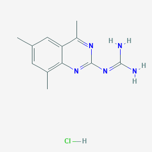 molecular formula C12H16ClN5 B8102009 2-(4,6,8-Trimethylquinazolin-2-yl)guanidine;hydrochloride 