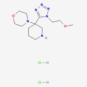 molecular formula C13H26Cl2N6O2 B8102016 4-[3-[1-(2-Methoxyethyl)tetrazol-5-yl]piperidin-3-yl]morpholine;dihydrochloride 