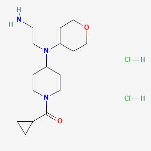 [4-[2-Aminoethyl(oxan-4-yl)amino]piperidin-1-yl]-cyclopropylmethanone;dihydrochloride