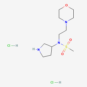 molecular formula C11H25Cl2N3O3S B8102107 N-(2-morpholin-4-ylethyl)-N-pyrrolidin-3-ylmethanesulfonamide;dihydrochloride 