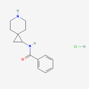 molecular formula C14H19ClN2O B8102114 N-(6-azaspiro[2.5]octan-2-yl)benzamide;hydrochloride 