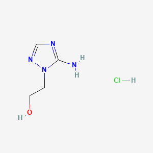 molecular formula C4H9ClN4O B8102222 2-(5-Amino-1,2,4-triazol-1-yl)ethanol;hydrochloride 