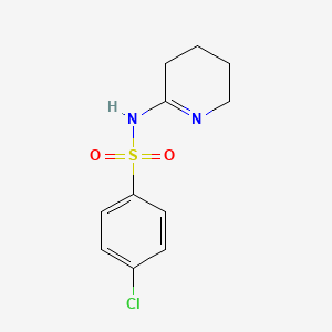 molecular formula C11H13ClN2O2S B8102237 4-Chloro-N-(3,4,5,6-tetrahydropyridin-2-YL)benzenesulfonamide 