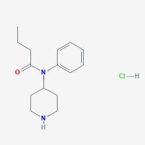 molecular formula C15H23ClN2O B8102261 N-phenyl-N-4-piperidinyl-butanamide,monohydrochloride CAS No. 2701720-35-4