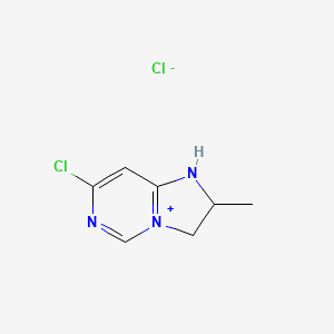 molecular formula C7H9Cl2N3 B8102291 7-chloro-2-methyl-2,3-dihydro-1H-imidazo[1,2-c]pyrimidin-4-ium;chloride 