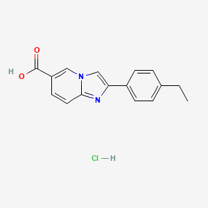 2-(4-Ethylphenyl)imidazo[1,2-a]pyridine-6-carboxylic acid;hydrochloride