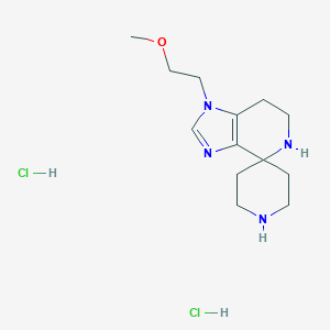 molecular formula C13H24Cl2N4O B8102386 1-(2-methoxyethyl)spiro[6,7-dihydro-5H-imidazo[4,5-c]pyridine-4,4'-piperidine];dihydrochloride 