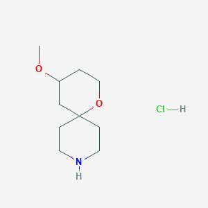 molecular formula C10H20ClNO2 B8102555 盐酸4-甲氧基-1-氧杂-9-氮杂螺[5.5]十一烷 