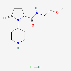 N-(2-methoxyethyl)-5-oxo-1-piperidin-4-ylpyrrolidine-2-carboxamide;hydrochloride
