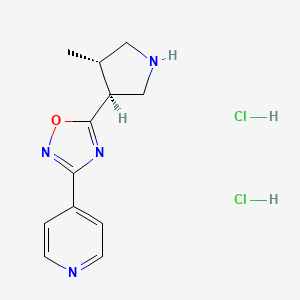 5-[(3S,4S)-4-methylpyrrolidin-3-yl]-3-pyridin-4-yl-1,2,4-oxadiazole;dihydrochloride