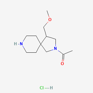 molecular formula C12H23ClN2O2 B8102584 1-[4-(Methoxymethyl)-2,8-diazaspiro[4.5]decan-2-yl]ethanone;hydrochloride 