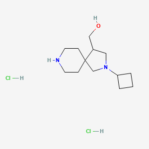 molecular formula C13H26Cl2N2O B8102589 (2-Cyclobutyl-2,8-diazaspiro[4.5]decan-4-yl)methanol;dihydrochloride 