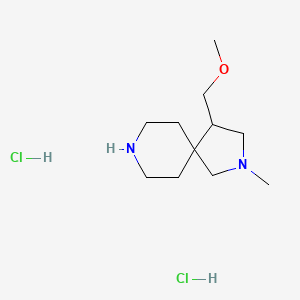 molecular formula C11H24Cl2N2O B8102603 4-(Methoxymethyl)-2-methyl-2,8-diazaspiro[4.5]decane;dihydrochloride 
