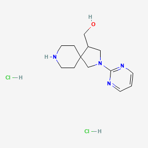 molecular formula C13H22Cl2N4O B8102610 (2-Pyrimidin-2-yl-2,8-diazaspiro[4.5]decan-4-yl)methanol;dihydrochloride 