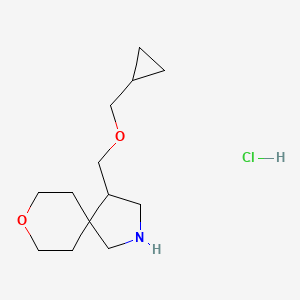 molecular formula C13H24ClNO2 B8102632 4-(Cyclopropylmethoxymethyl)-8-oxa-2-azaspiro[4.5]decane;hydrochloride 