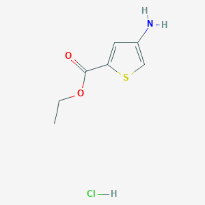 molecular formula C7H10ClNO2S B8102669 Ethyl 4-aminothiophene-2-carboxylate;hydrochloride 